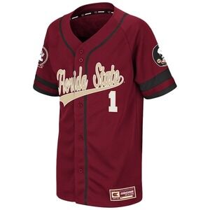Colosseum Florida State Seminoles Youth Baseball Jersey Garnet Gold Size M 12-14